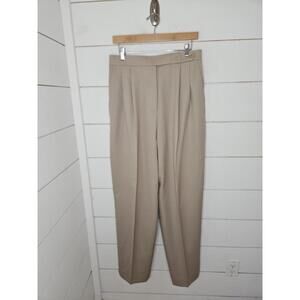 H&W Hawksley & Wight Size 16 tan pleated dress pants. Worsted wool.